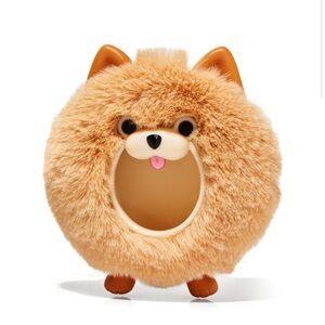 FUZZY POMERANIAN DOG VISOR CLIP